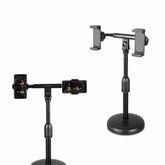 Profesyonel Kayıt Masaüstü Ayaklı Tripod Çift Telefon Uyumlu